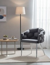 Sessel Polsterstuhl grau