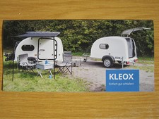 Kleox shelter travel + festival Ultraleichtgewicht Wohnwagen Prospekt