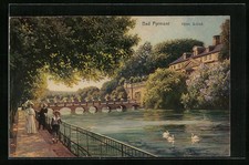 Ansichtskarte Bad Pyrmont, Fürstl. Schloss von der Wasserseite aus gesehen 1909 