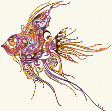 Perlenstickbild Fisch