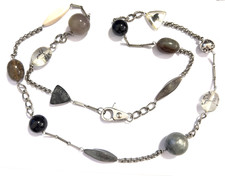 Lange D&G Dolce & Gabbana Designer Modeschmuck Kette mit Kugeln 90 cm