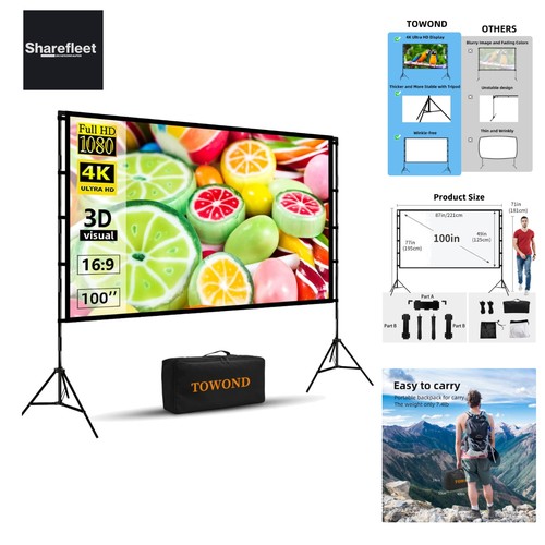Beamer leinwand mit stativ - mit,