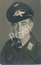 Foto WK2 Portrait Soldat Willi Uniform Wehrmacht Luftwaffe 1944 M1.09