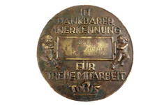 TOBIS Erich Lange Tontechniker FILM KINO 1938 BRONZE Medaille je003