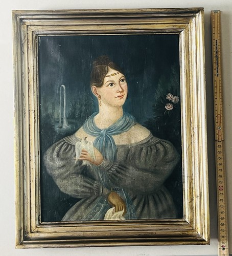 ölbild biedermeier portrait - Ölbild,