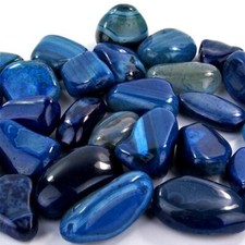 Achat blau Trommelsteine Ø 40