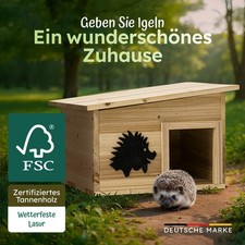 Igelhaus Winterquartier Hütte Wetterfest Futterhaus Holz sicher Labyrinth IH7