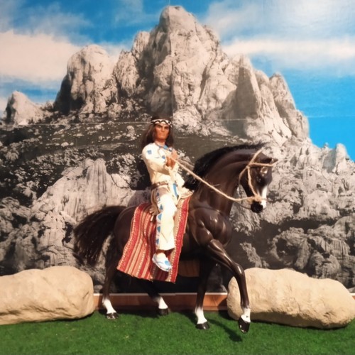 Winnetou figur auf pferd - cm,
