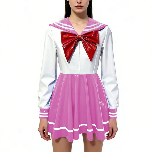 Damen matrosen plissee kleid - damen,