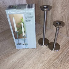 Kerzenleuchter Edelstahl Unbenutzt Größe 16cm / 22cm
