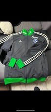 Original Adidas FC Schalke 04 Einlaufjacke Jacke mit Sponsoren Gr.L
