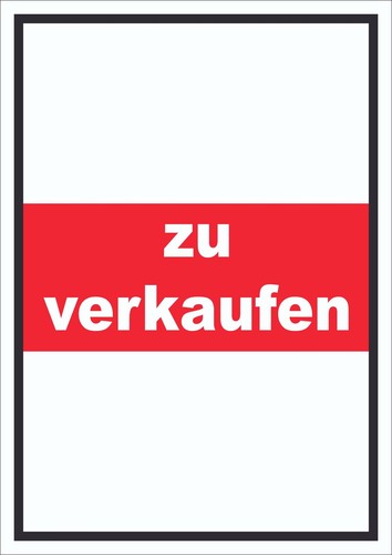 Verkaufen schild mit text - mit,