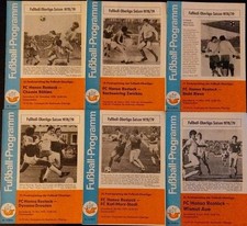 6 Fußballprogramme FC Hansa Rostock DDR Oberliga 1978/79