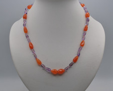 Carnelian and Amethyst Drop