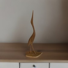 Vintage Reiher Holz 60er Jahre