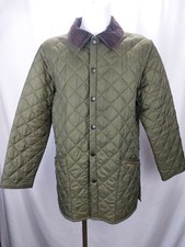 Barbour Steppjacke Herren Olivgrün Cordkragen Übergangsjacke Gr. M