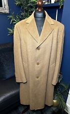 Canali Luxus weicher brauner Mantel Kamelhaar Seide Wolle 54R Herren Terrassen Freizeit