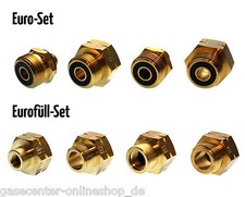 Adapter Propan Europa Euro-Set Euro Füll Set Gasflaschen Aufsatz Ausland