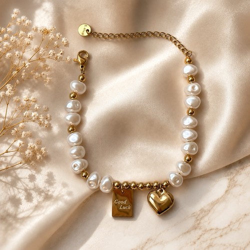 Perlenarmband damen herz - perlenarmband,
