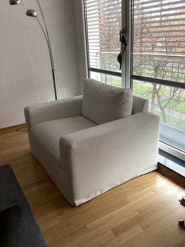 Xxl sessel weiß - weiß,, 1.25m