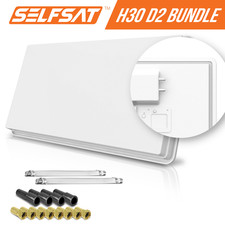 Selfsat H30D2+ 2 Teilnehmer SAT Flachantenne FLAT + Fensterdurchführung