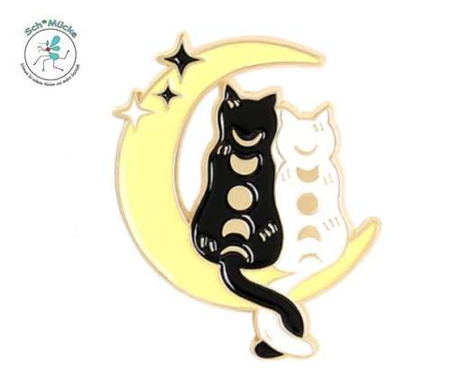 Anstecker katzen liebespaar - anstecker,