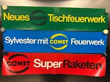 COMET Feuerwerk Poster Set 3 Stück" 90er Jahre 55x12 cm (Silvester, Pyro) #2
