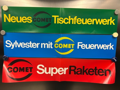 Comet feuerwerk poster set - feuerwerk,