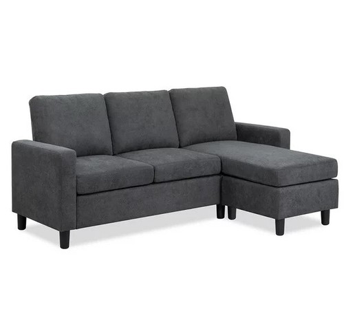 Grey shaped sofa - grey,