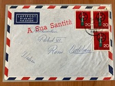 Beleg Luftpost Otto Langen Mehrfachfrankatur Briefmarke Deutsche Bundespost