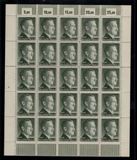 DR: HITLER, MiNr. 799 A ** POSTFRISCH, KOMPLETTER BOGEN