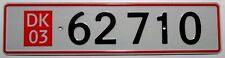 Nummernschild Europa Dänemark altes Exportschild von 2003 mit "DK03". 62710.