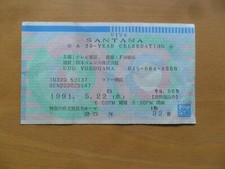 Santana Japan Concert Ticket