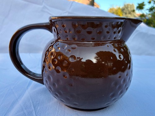 Vintage keramik krug braun - vintage,