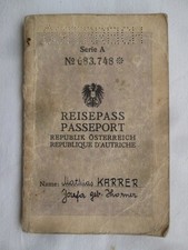 Ausweis - Reisepass - Republik Österreich - No. 683748 - 1952 - Sie + Er Karrer