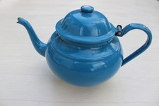 ❤️ alte Teekanne blau