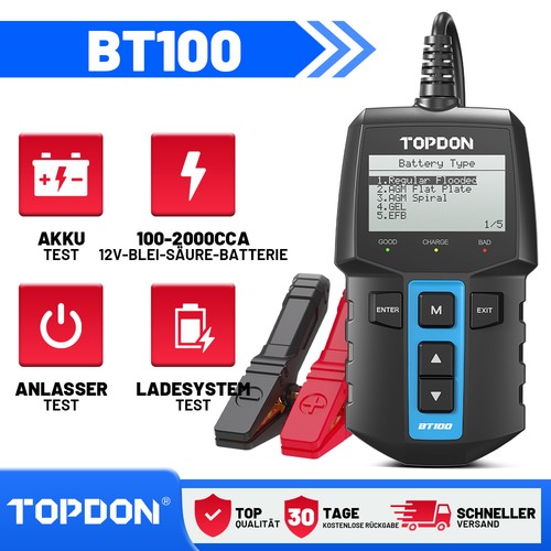 Topdon bt100 12v kfz - topdon,