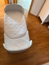 Leander Babybett 70x120 cm Weiß Mitwachsend Juniorbett FSC Buche inkl. Matratze