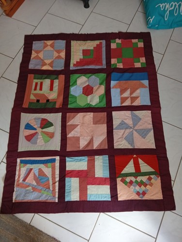 Patchwork quiltdecke - patchwork-,
