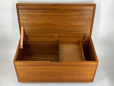 *TRUHE SALIN DÄNEMARK KISTE TEAKHOLZ ROLLEN VINTAGE 60ER