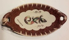 Keramikschale „ Salamandra am Strand“. Bootsform.