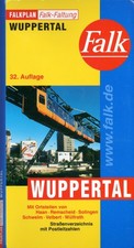 Falk-Plan / Stadtplan mit Falkfaltung 2-sprachig: Wuppertal