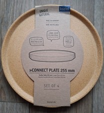 Koziol Großer Teller CONNECT PLATE 255mm im 4er-Set Speiseteller Camping 