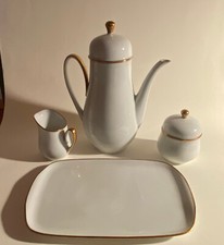 Hutschenreuther Hohenbg Olivia63 Kaffeekanne, Milchkännchen, Zuckerdose