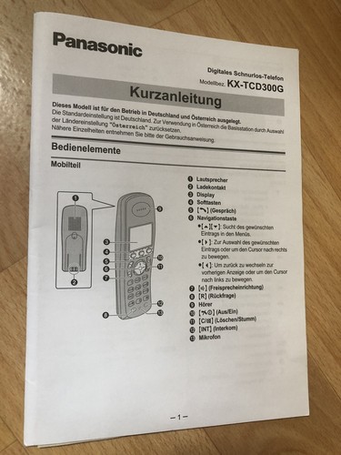 Panasonic tcd300g - panasonic, kx-tcd300g
