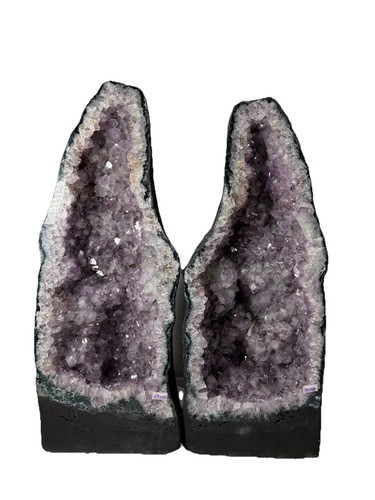 Amethystdrusen zwillingspaar - -,