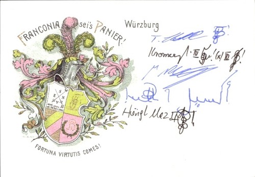 Studentika würzburg corps - ak,