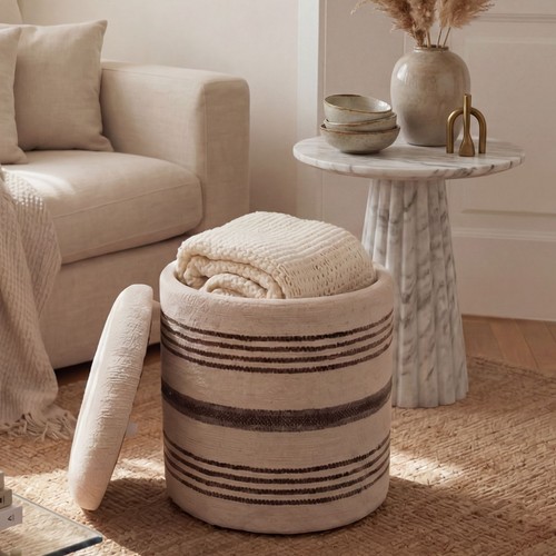 Sitzhocker mit stauraum wolle - mit,