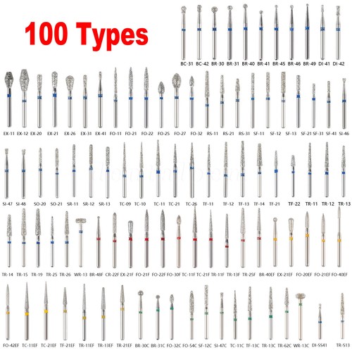 100 dental diamond burs - dental,