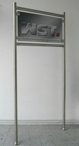 Edelstahl werbeschild gestell - edelstahl,